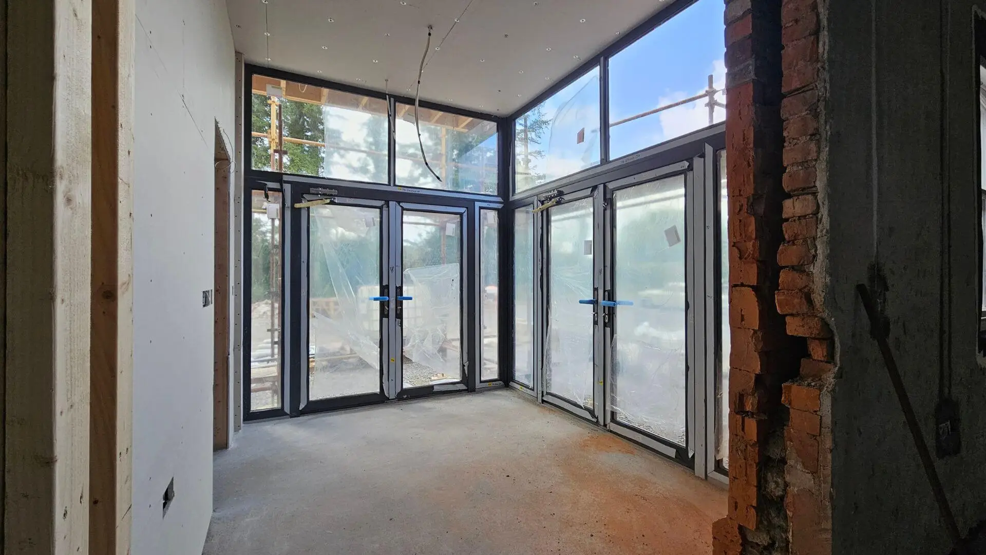 mohill station house interior extension during restoration